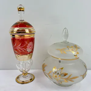 Ornate Lidded Glass Jars