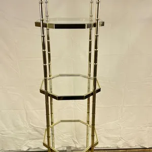 Five Tier Brass Shelf