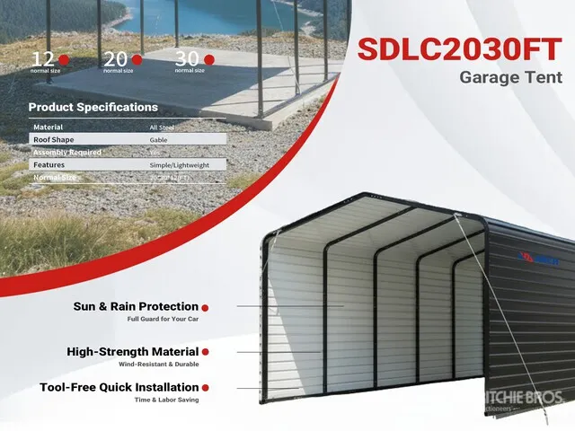 2026 SDLC2030FT 20 ft x 30 ft Carport (Unused)