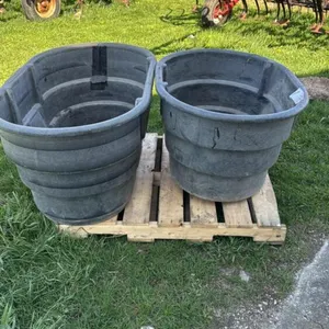 SEE NOTE: PAIR OF RUBBERMAID WATER TROUGHS
