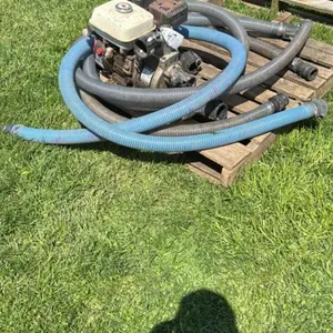 RED LION 2IN GAS WATER PUMP WITH QUANTITY OF HOSE
