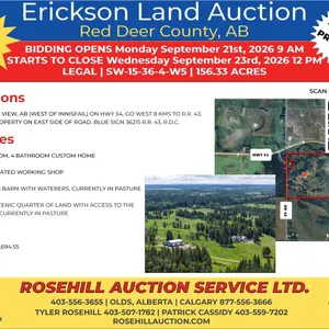 Bruce Erickson Land Auction