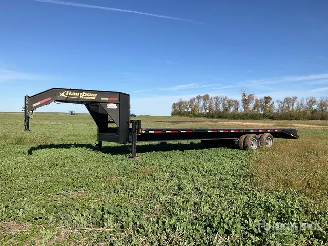 2020 Rainbow Express 20000 lb 30 ft T/A Gooseneck Flatbed Trailer