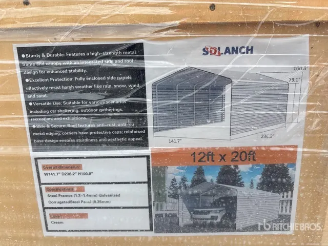 2026 SDLC1220 12 ft x 20 ft 12 ft x 20 ft Carport (Unused)