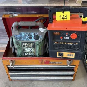 2- battery charges, 1- toolbox