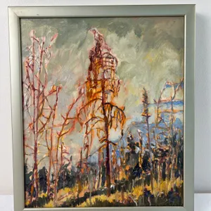"Dark Wood" by Tom Gale, Oil on Panel