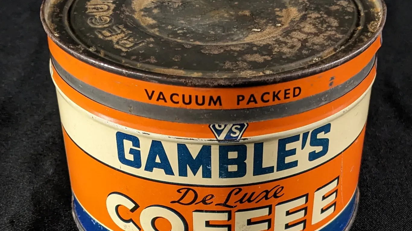 1# TIN LITHO COFFEE CAN GAMBLE'S DELUXE (MINNESOTA)