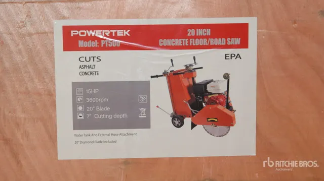 2024 Powertek PT500 Walk-Behind Saw (Unused)