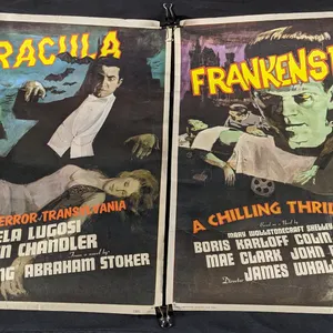 1970'S REPRINT MOVIE POSTERS DRACULA & FRANKENSTEIN