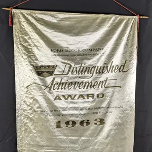 1963 FORD MOTOR COMPANY DISTINGUISHED ACHIEVEMENT AWARD SILK DEALERSHIP BANNER SIGN