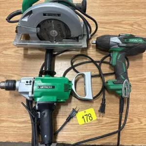 Hitachi 1/2” electric impact saw and 1/2” drill