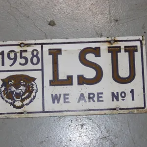 1958 LSU LICENSE PLATE