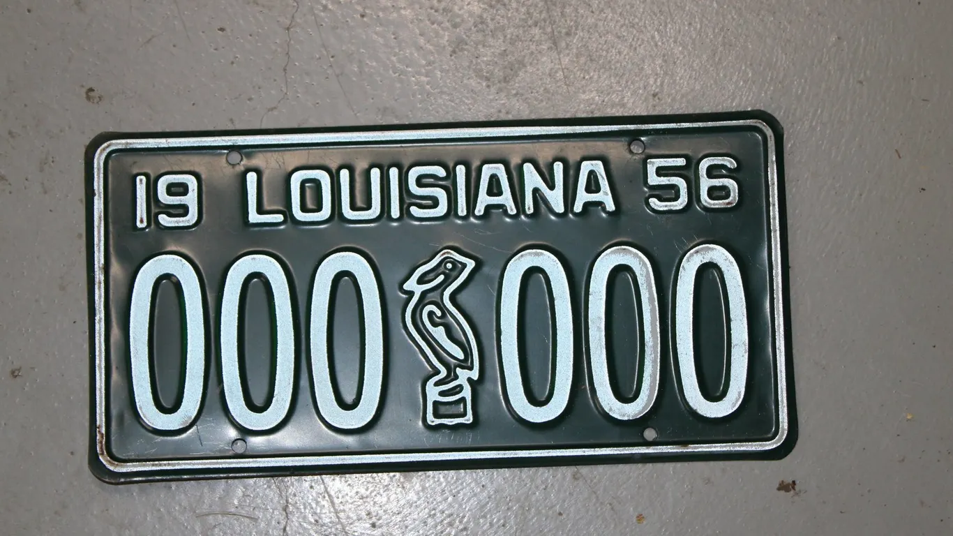 1956 LOUISIANA LICENSE PLATE