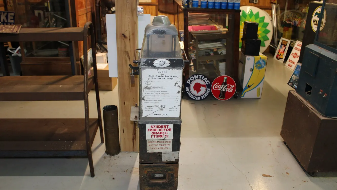 42" X 9" VINTAGE TOLL MACHINE