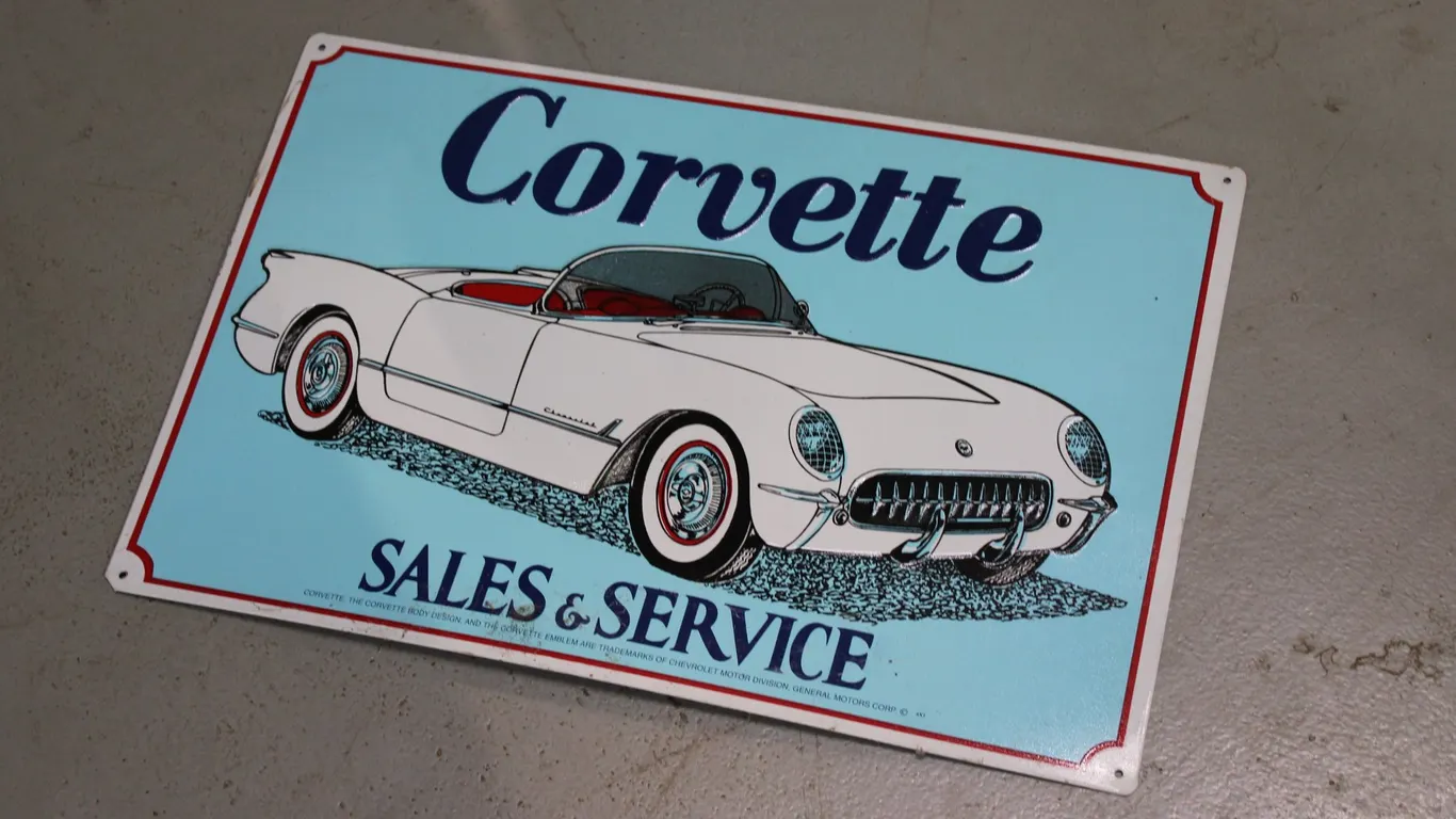 CORVETTE SALES & SERVICE SIGN