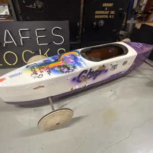 PURPLE UNICORN PEDAL CAR