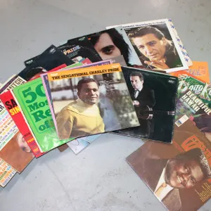 MIXED RECORDS AND MAGAZINES LOT
