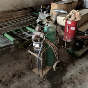 Rego acetylene torch w/ cart, gauges & tanks