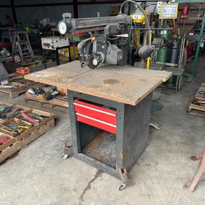 Sears Craftsman 10" radial arm saw on portable toolbox