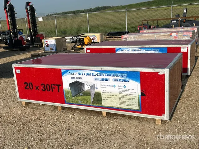 2026 SKLP SK-ZP20 20 ft x 30 ft All-Steel Carport (Unused)