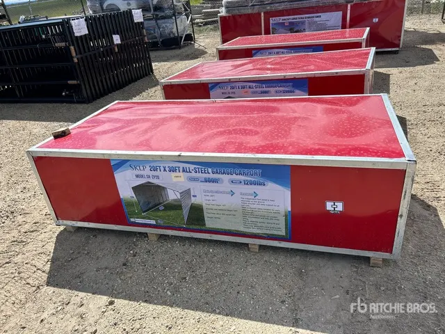 2026 SKLP SK-ZP20 20 ft x 30 ft x 12 ft All-Steel Carport (Unused)