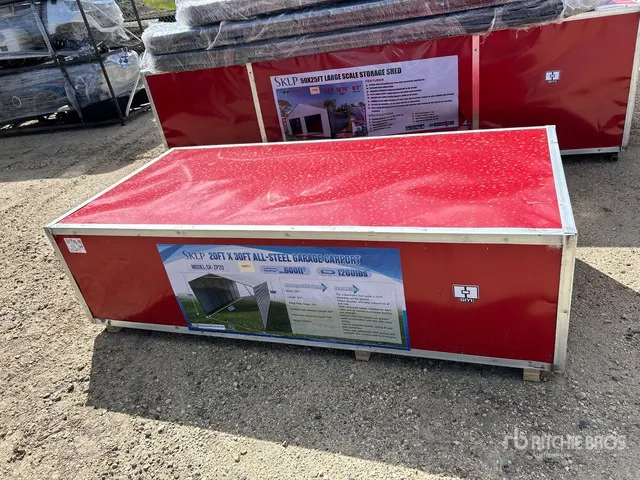 2026 SKLP SK-ZP20 20 ft x 30 ft x 12 ft All-Steel Carport (Unused)