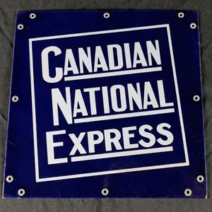 PORCELAIN SIGN CANADIAN NATIONAL EXPRESS (CANADIAN NATIONAL RAILWAY)