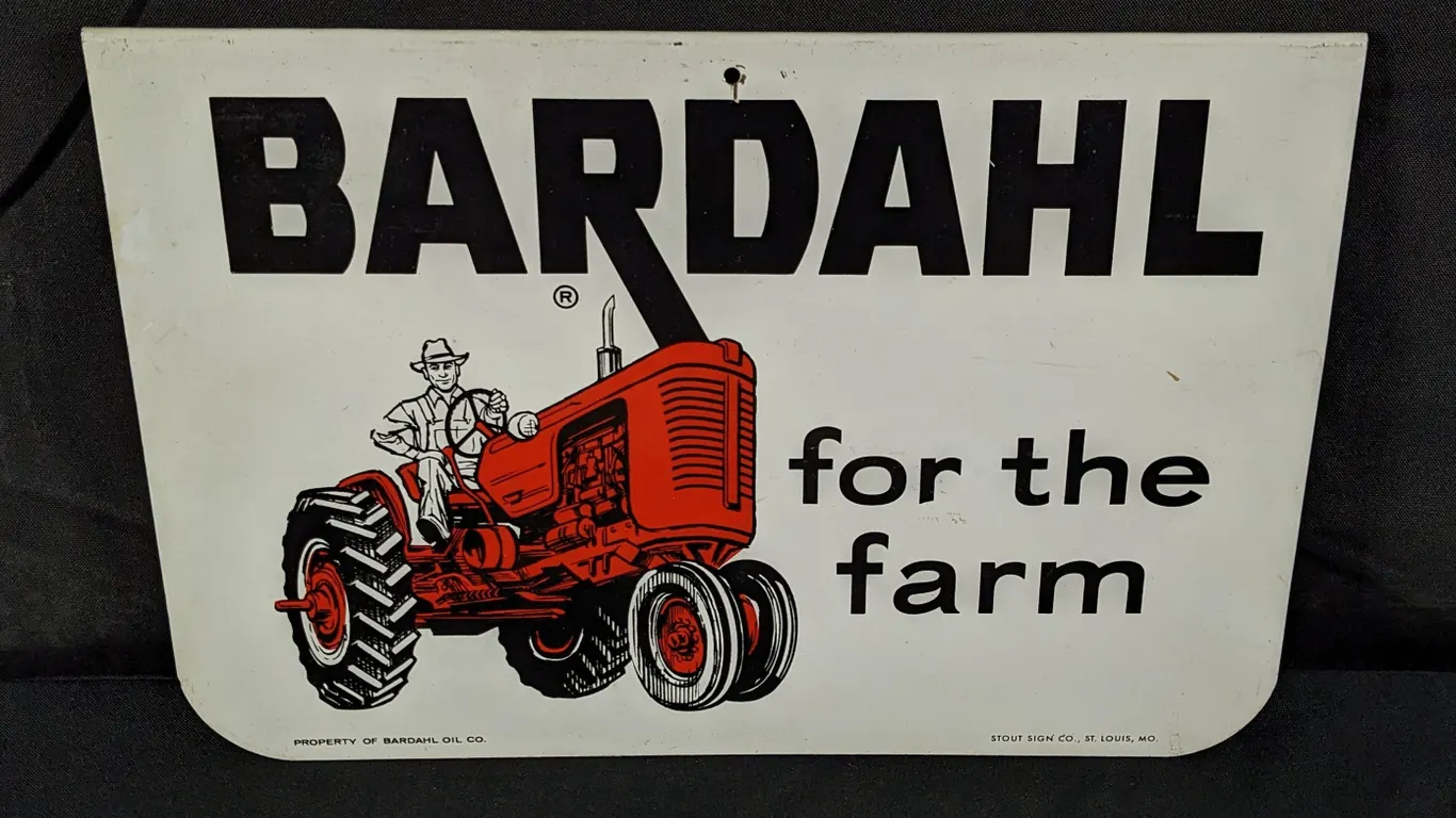TIN OIL RACK SIGN BARDAHL FOR THE FARM (TRACTOR)
