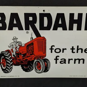 TIN OIL RACK SIGN BARDAHL FOR THE FARM (TRACTOR)