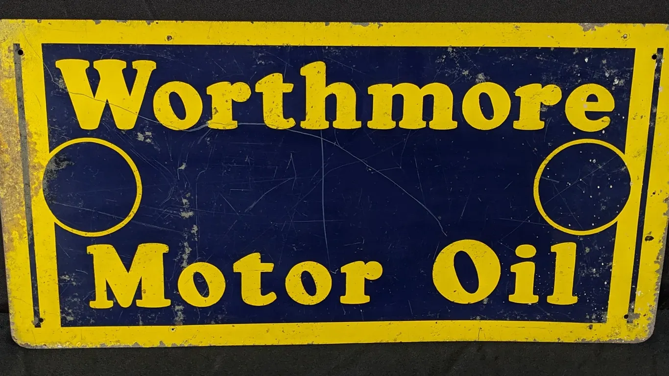 TIN SIGN WORTHMORE MOTOR OIL
