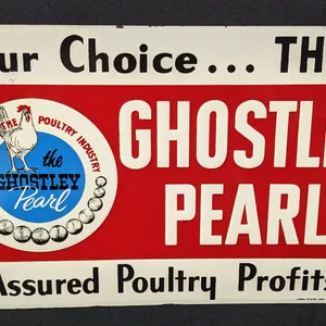 EMBOSSED TIN SIGN OUR CHOICE ... THE GHOSTLEY PEARL