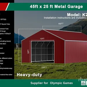 2026 KJ K2545G 25 ft x 46 ft Metal Garage Storage Building (Unused)