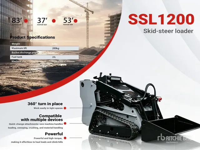 2026 SSL1200-GRAY Mini Yanmar Diesel Compact Track Loader (Unused)