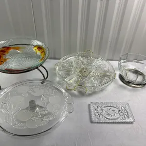 Various Glass Serving Platters and Bowls