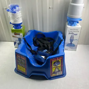 Tank Genie with water bottle hand pumps