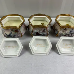 3 Lena Liu Enchanted Wings Heirloom Porcelain Music Box Collection