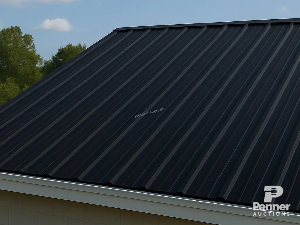16ft Black Metal Roofing / Siding (unused)