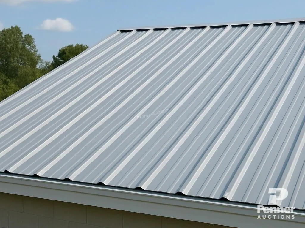 18ft White Grey Metal Roofing / Siding (Unused)