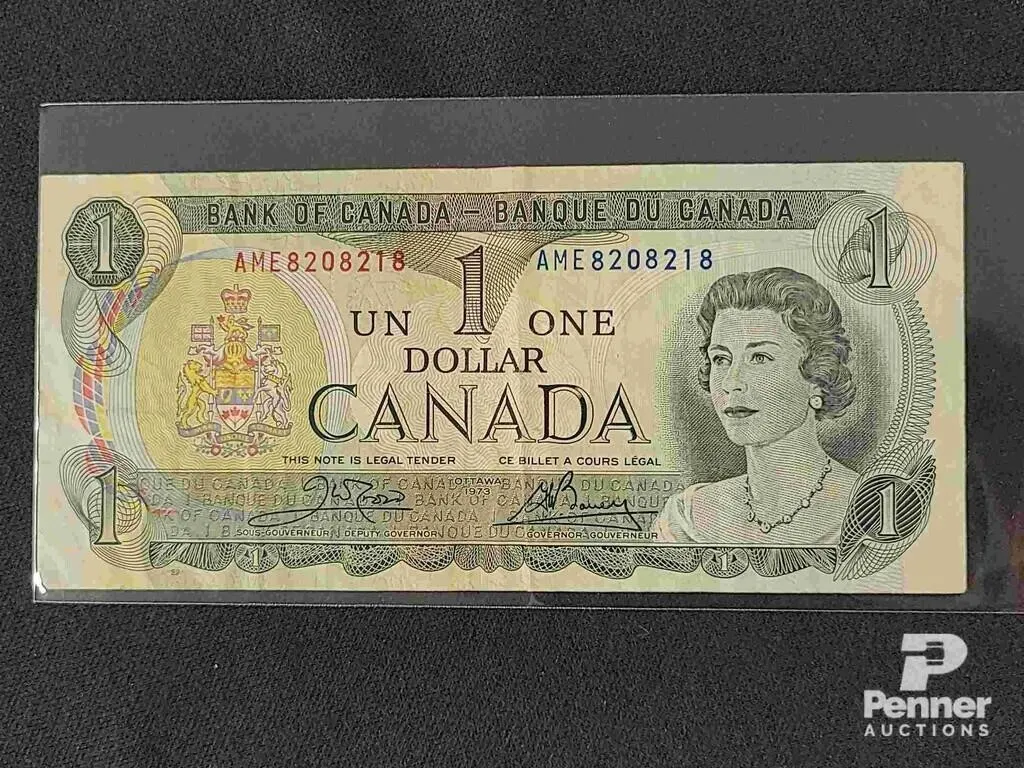 1973 Canadian One Dollar Bill