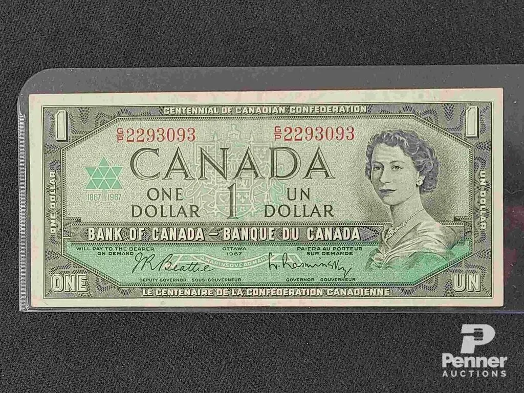 1967 Canadian One Dollar Bill