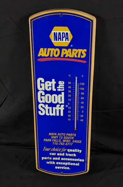 TIN THERMOMETER SIGN NAPA AUTO PARTS