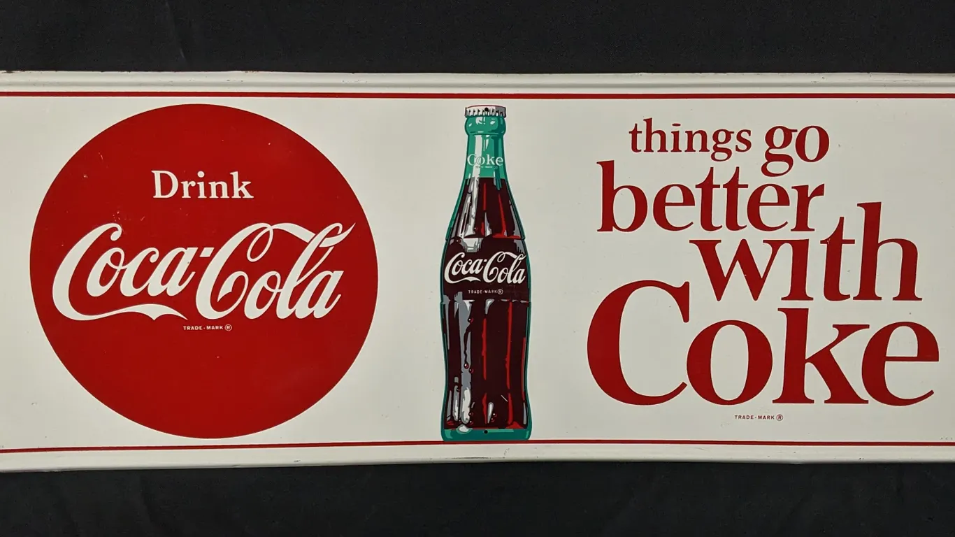 TIN SIGN DRINK COCA COLA THINGS GO BETTER WITH COKE