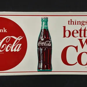TIN SIGN DRINK COCA COLA THINGS GO BETTER WITH COKE