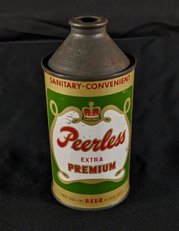 CONE TOP BEER CAN PEERLESS EXTRA PREMIUM LA CROSSE WISCONSIN WIS WI