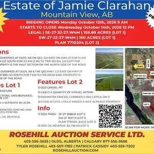 Estate of Jamie Clarahan Land Auction - PLAN: 7710204 – 13.68 acres m/l