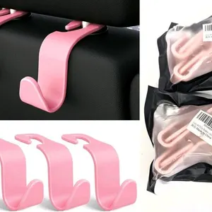 2 New Packs of 4 Universal Car Headrest Hooks, Car Organizer Hanger Storage Hooks for Bags Purses Umbrellas Grocery Bags +++