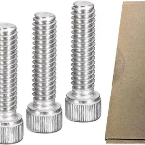 New 50pcs Socket Head Cap Screws Bolts M6 1x3mm, 304 Stainless Steel, Machine Hex Socket Screw, Hex Drive, Bright Finish, UNC Coarse Thread Fully Thre