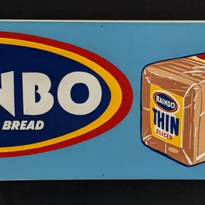 RAINBOW SLICED WHITE BREAD MASONITE SIGN