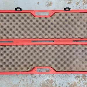 Red Hard Shell Case w/Padding . Measures 47 ¾×10.5"×4.5" (inside measures 46 ¾×8.5"×3")