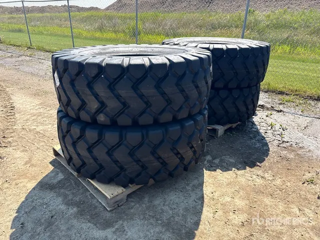 Quantity of (4) Bedrock 20.5x25 E3/L3 Tires (Unused)